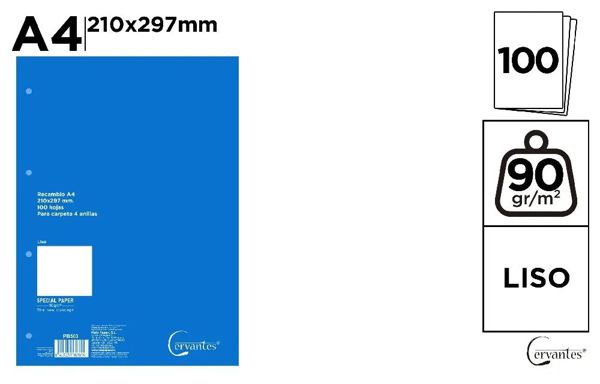 MP PB503 RECAMBIOS A4 LISO 90 g/m2 100 HOJAS