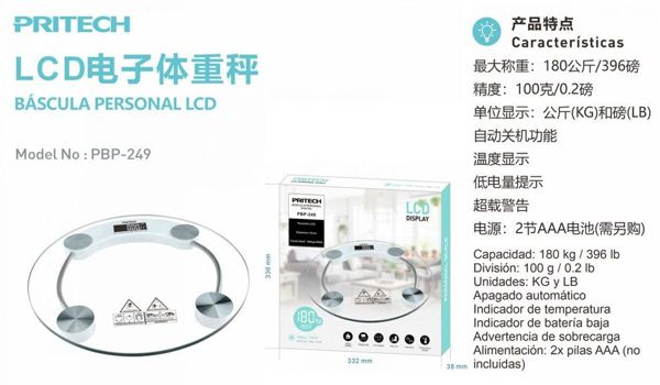 Pritech Pbp-249 Escala Personal Digital 180K