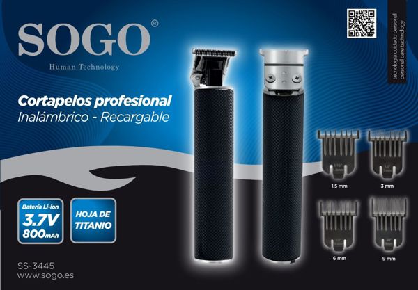 Sogo Ss-3445 Cortapelos Profesional Inalambrico Recargable