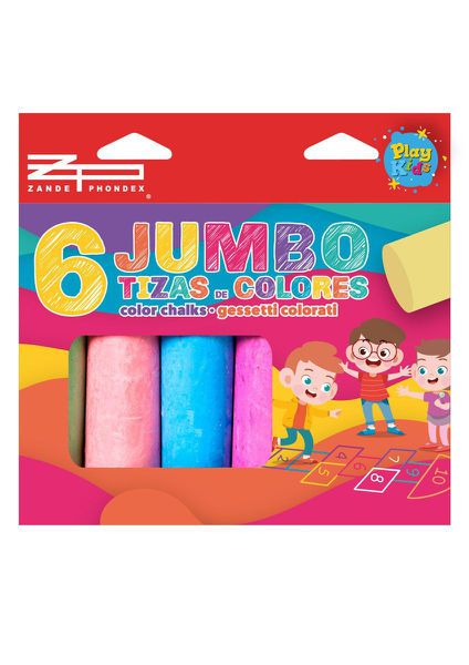 Zp 038010 6 Tizas Jumbo Colores