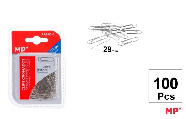 Mp Pa342-1 Clips Cromados 28 mm 100 Uds