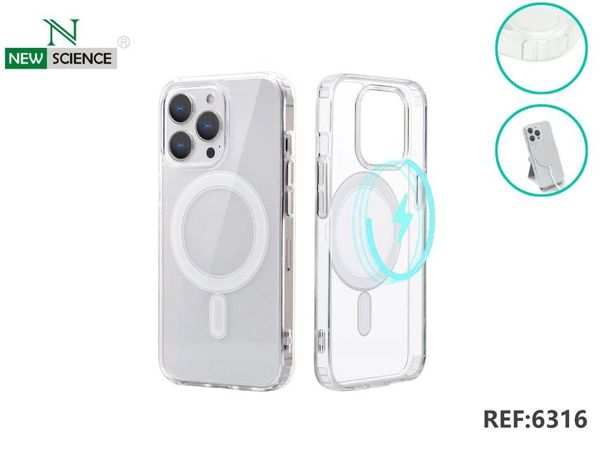 Funda Magnética Compatible Con Carga Inalámbrica Magsafe Carcasa Transparente Para Iphone