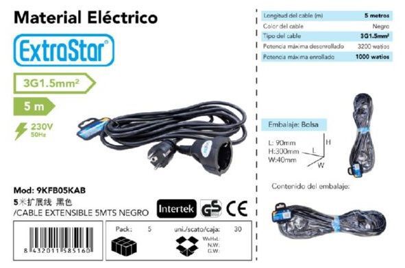 Extrastar 9By301P5Mb Cable Extensible 5M