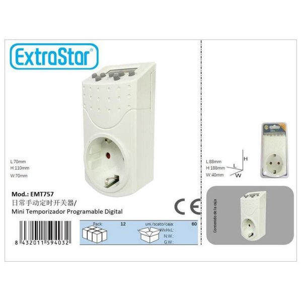Extrastar 594032 6Emt757 Temporizador Digital