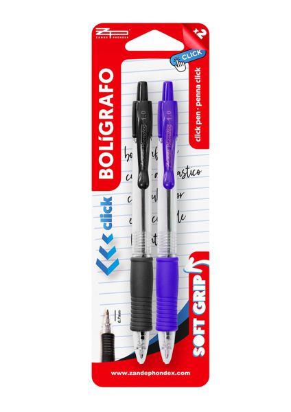 Zp B/ 2 Boligrafos Retractil