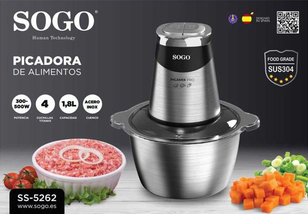 Sogo Ss-5262 Picador De Alimentos 500W