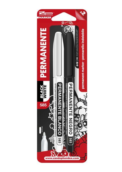 Zp 090585 Blister Permamente Blanco+Negro