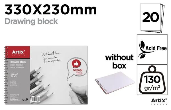 Mp Pb321 Block De Dibujo Sin Recuadro 20 Hojas