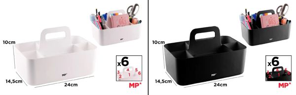 Mp Pa924N Pa924B Organizador De Escritorio Negro/Blanco