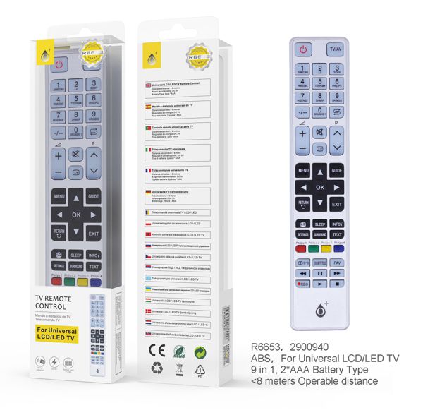 One Plus R6653 Pl Mando Universal Para TV 9 En 1