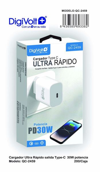 Digivolt Qc-2459 Cargador Ultra Rapido Salida Type-C
