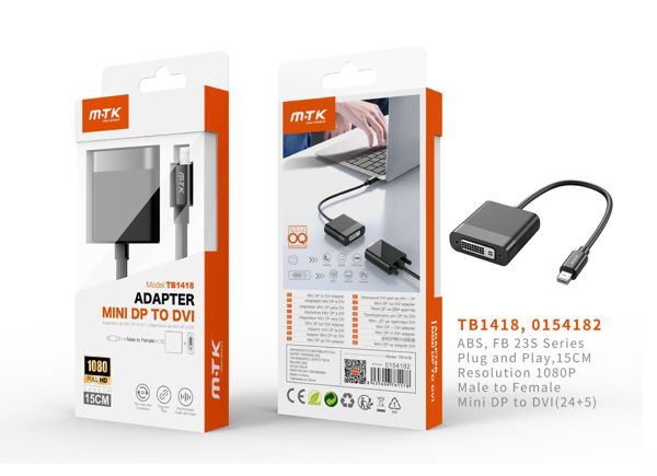 Mtk 0154182 Tb1418 Adaptador Mini Dp A Dvi