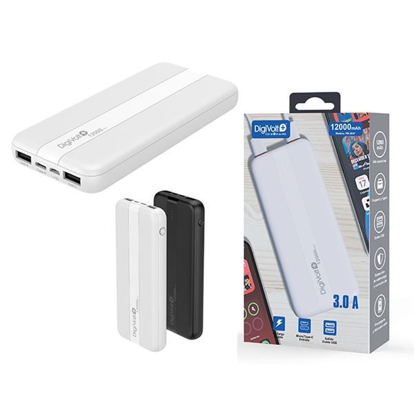 Digivolt Pb-3047 Powerbank Raya Doble USB 3A Type-C 12000Mah