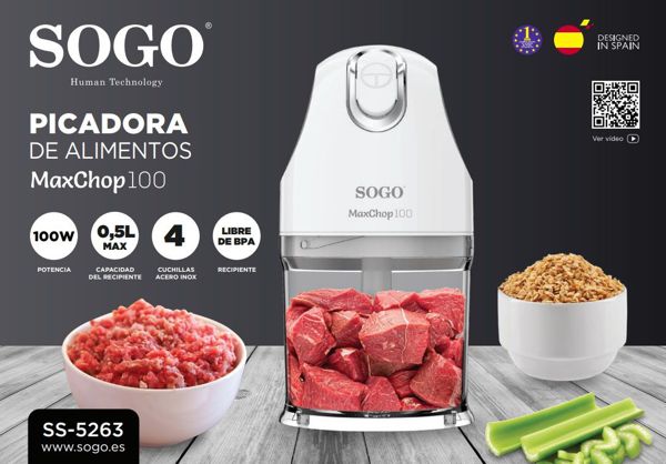Sogo Ss-5263 Picadora De Alimentos 0.5L 100W