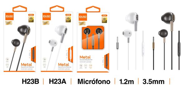 Idusd H23A H23B Auriculares Metal 3.5Mm
