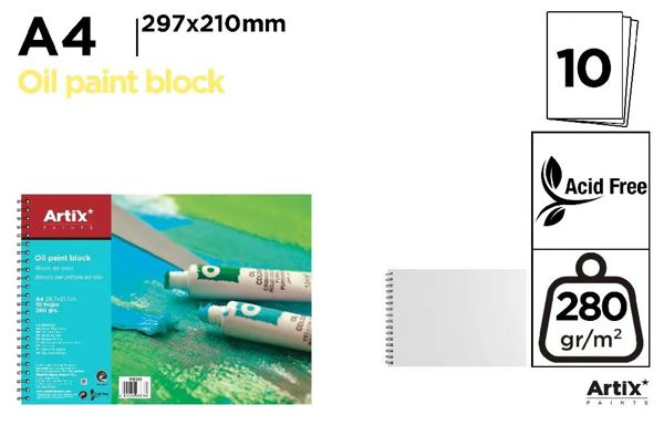 MP PB305 BLOCK DE óLEO 10 HOJAS A4