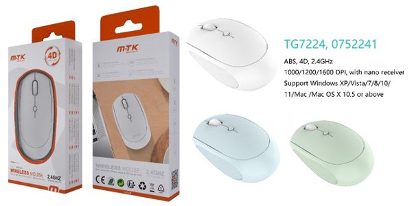 Mtk 0752241 Tg7224 Luxury Raton Inalambrico 4D