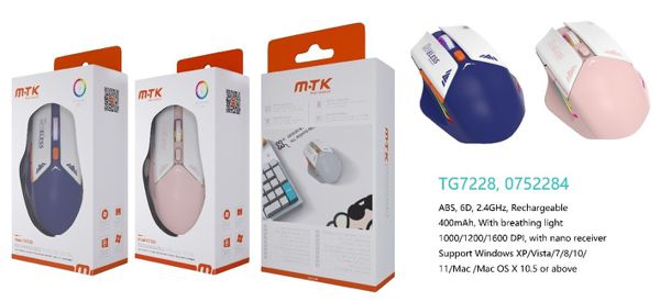 Mtk 0752284 Tg7228 Luxury Raton Inalambrico 6D