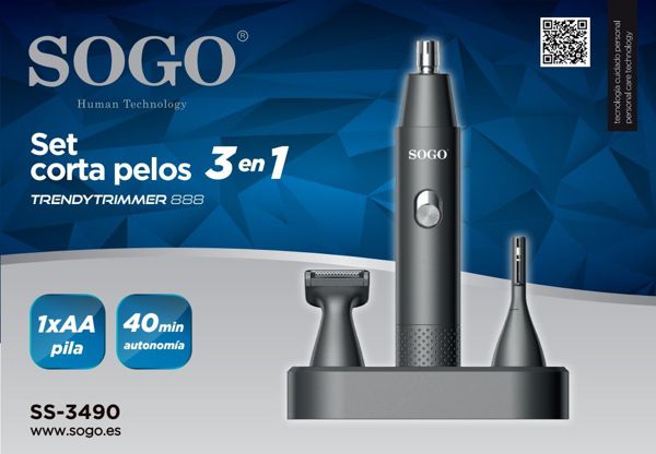Sogo Ss-3490 Set De Cortapelo Nariz 4 En 1