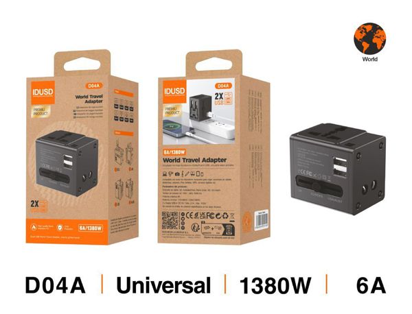 Idusd D04A Travel Adaptador Wolrd Universal