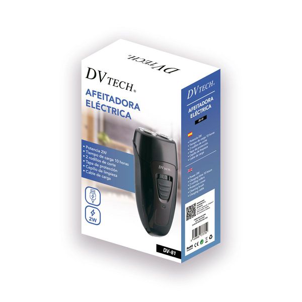 Dv-Tech Dv-81 Afeitadora Carga USB 2 Cabezales