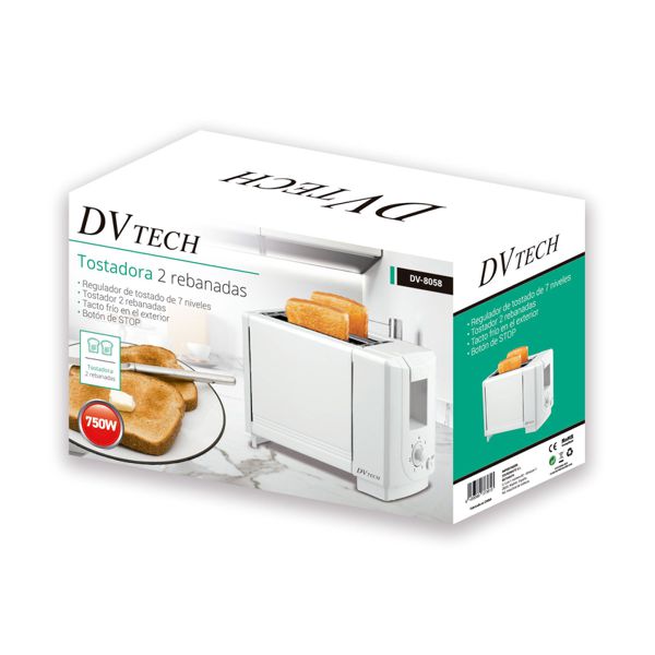 Dv-Tech Dv-8058 Tostadora 2 Rebanadas