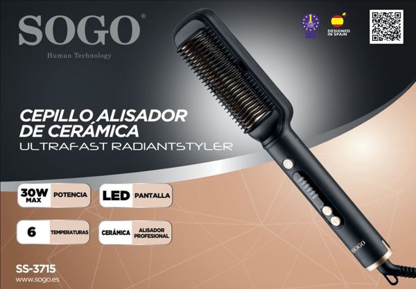 Sogo Ss-3715 Cepillo Alisador De Pelo