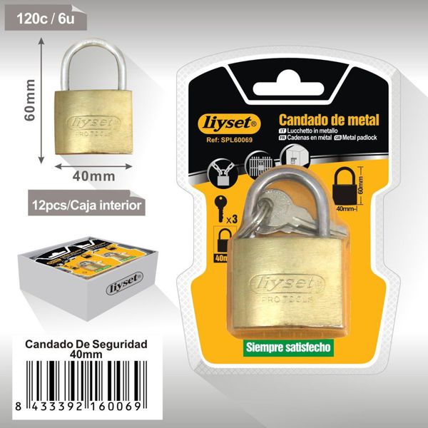 Liyset Candado De Metal 40Mm