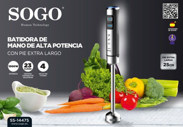 Sogo Ss-14485 Batidora Inox 1200W Con Vaso