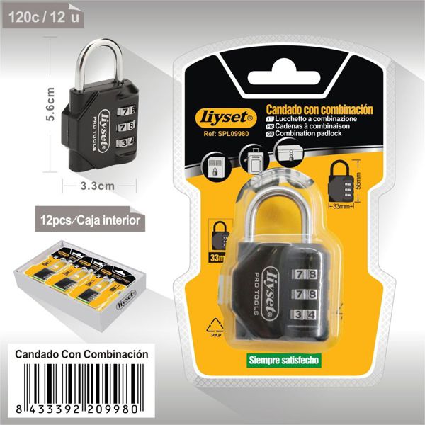 Liyset Candado Multicalave 8023S33Mm