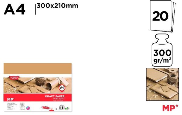 Mp Pn308 Papel Kraft 20 Hojas A4