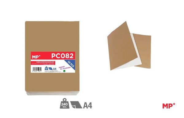 MP PC082 SUBCARPETAS BICOLOR 240 g A4 50 Uds.