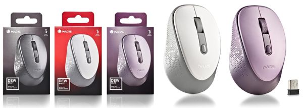 Ngs Dew Gray/Dew Lilac/Dew White Raton Wireless Lilent 2.4Ghz