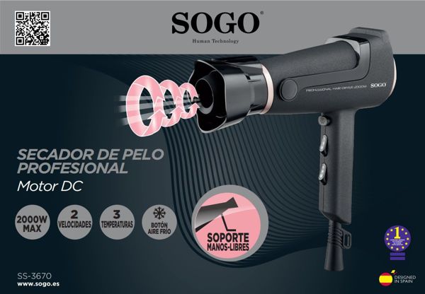 Sogo Sec-Ss-3670 Secador De Pelo 2000 W