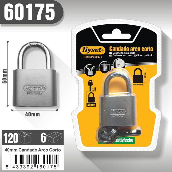 Liyset Candado Arco Corto 40Mm