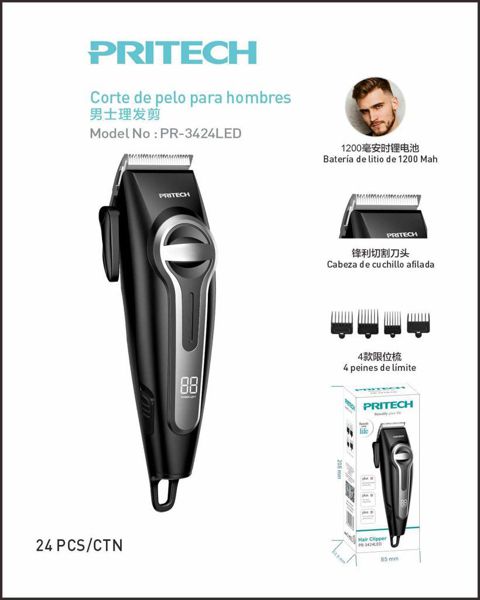 Pritech Pr-3424Led Cortadora De Cabello