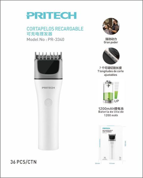 Pritech Pr-3340 Cortapelos Recargables