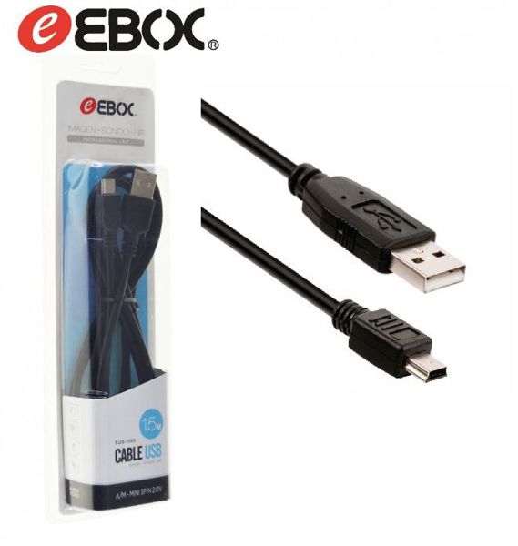 Stima Eus-1009 Cable Mini USB A USB Macho V2.0 De 1.5 Metros