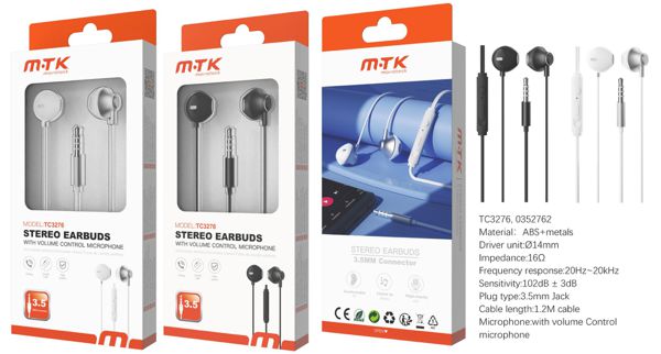 Mtk 0352761 Tc3276 Luxury Auricular Microfono