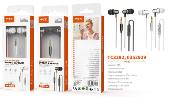 Mtk 0352920 Tc3292 Auricular Flurnix Microfono