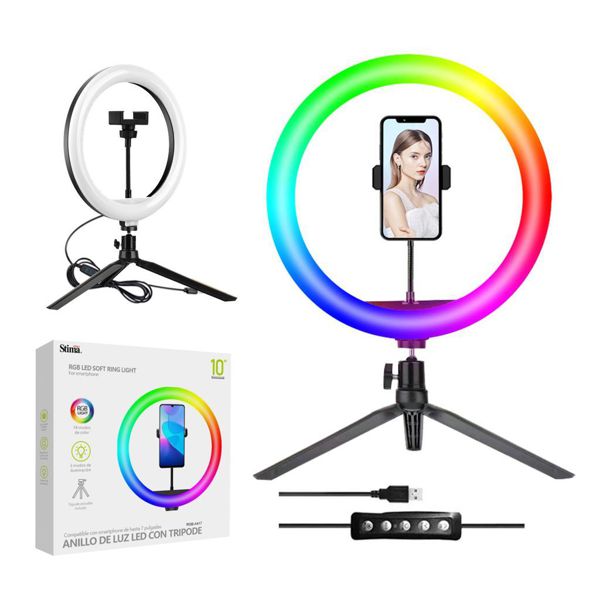 Stima RGB-A417 Anillo De Luz LED RGB Mini Tripode