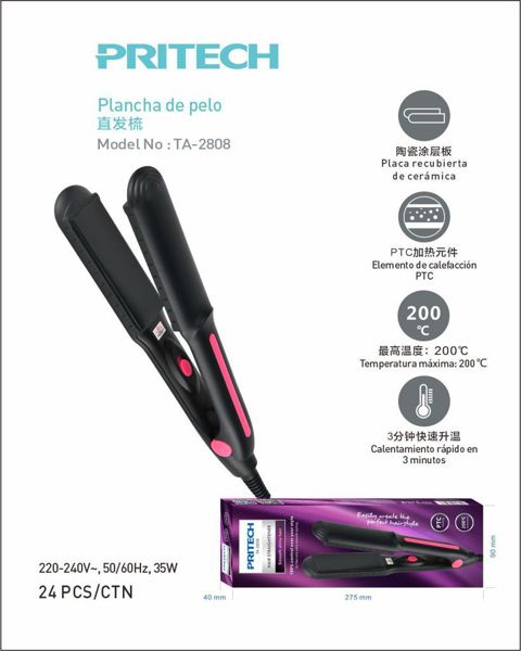 Pritech Ta-2808 Plancha De Pelo