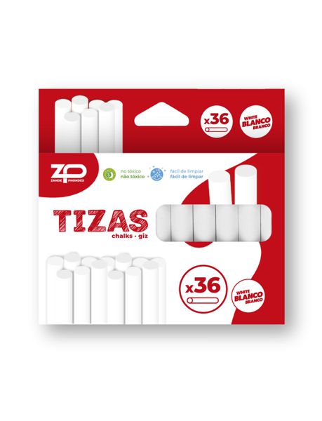 Zp 038333 36 Tizas Blancas
