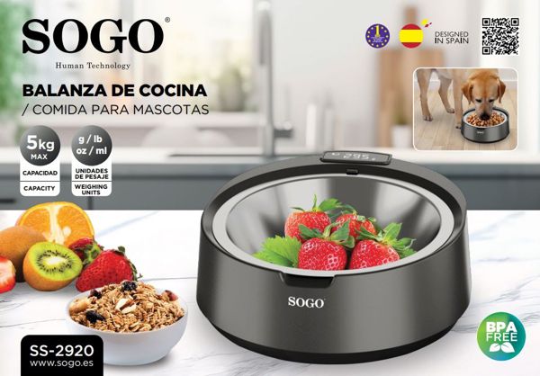 Sogo Ss-2920 Bascula De Cocina/Comida Mascotas