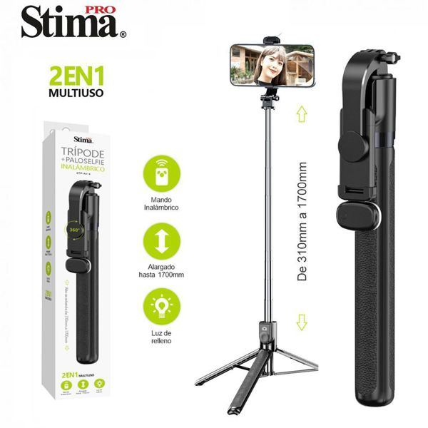 Stima Stp-A414 Tripode Palo Sellfie Inalambrico