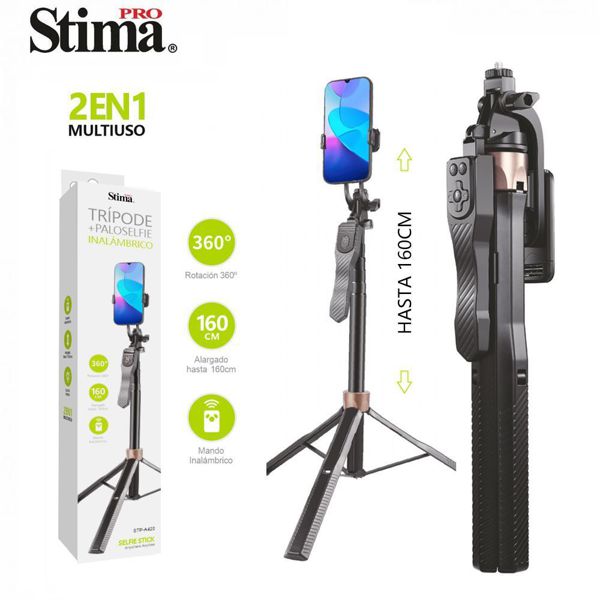 Stima Stp-A420 Tripode Palo Sellfie Inalambrico