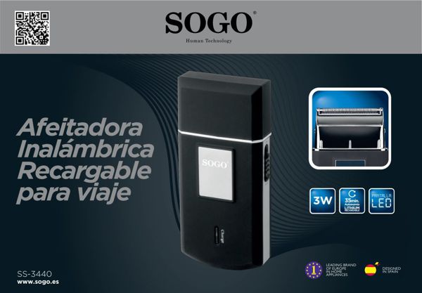 Sogo Ss-3440 Mini Afeitadora Recargable