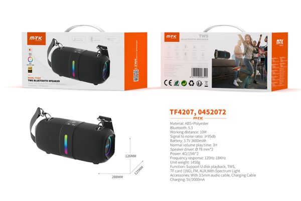 Mtk 0452072 Tf4207 Altavoz Hifi Tws Bt5.3