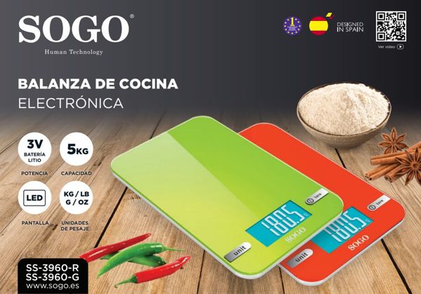 Sogo Ss-3960G Ss-3960R Balanza Cocina