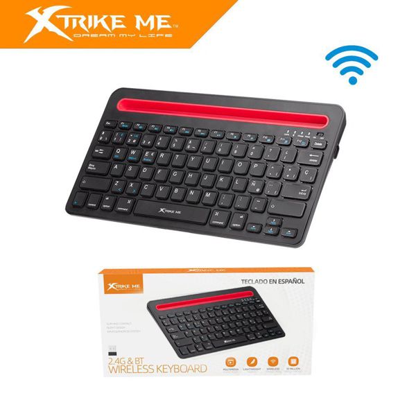 Xtrike Me Kb-230W Teclado Inalambrico 2.4 BT Soporte